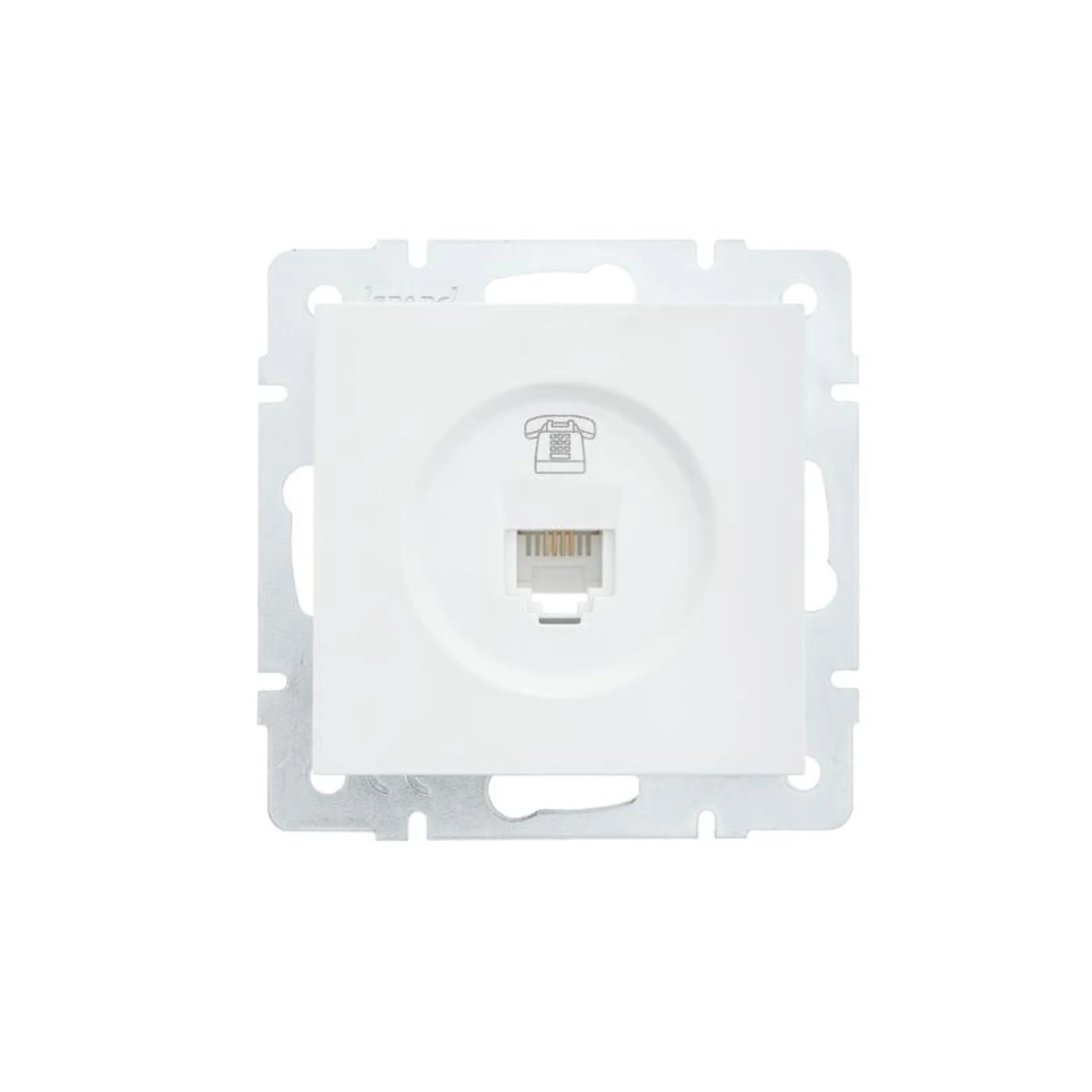 Розетка телефонная СП Vesna евро стандарт механизм бел. LEZARD 742-0288-137