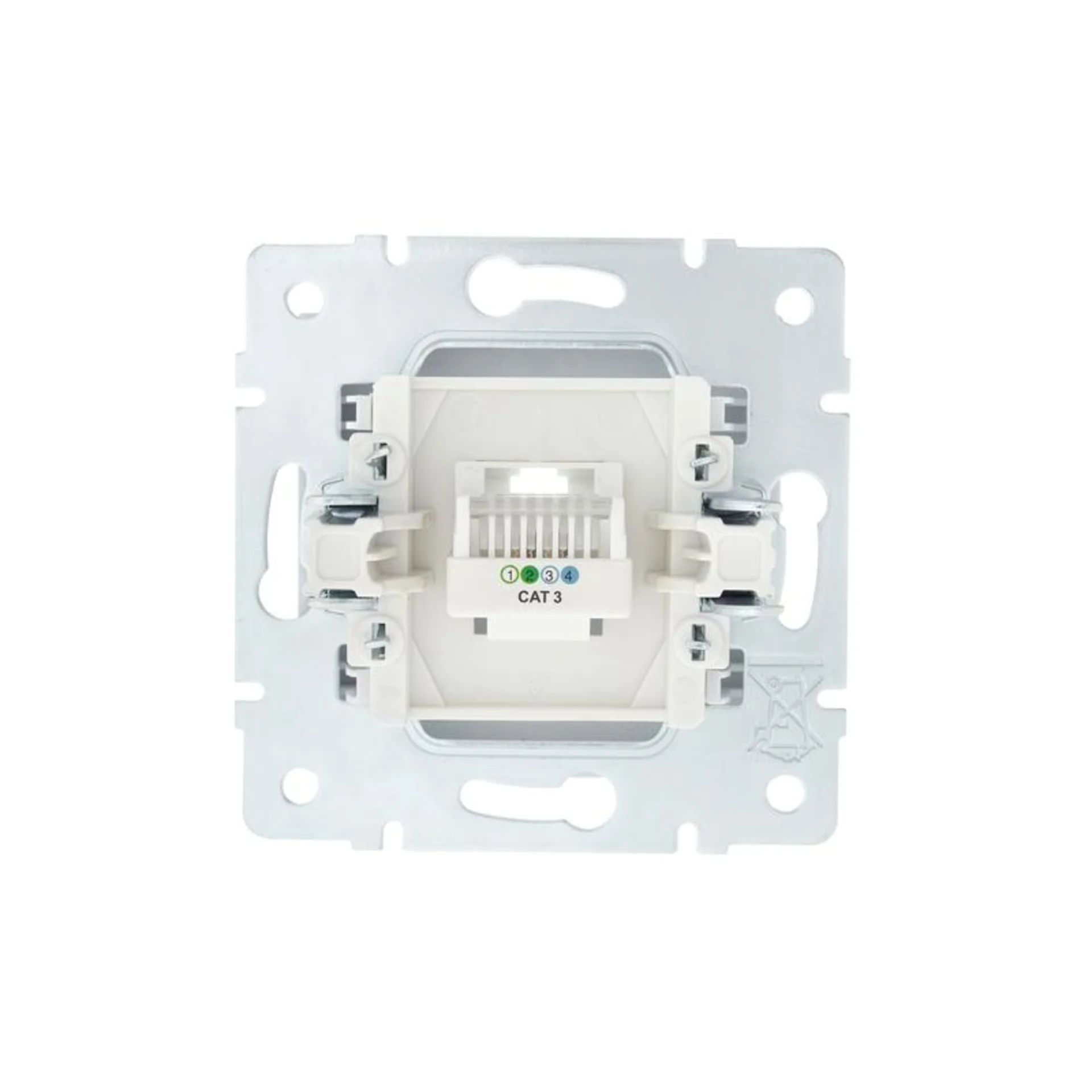 Розетка телефонная СП Vesna евро стандарт механизм бел. LEZARD 742-0288-137