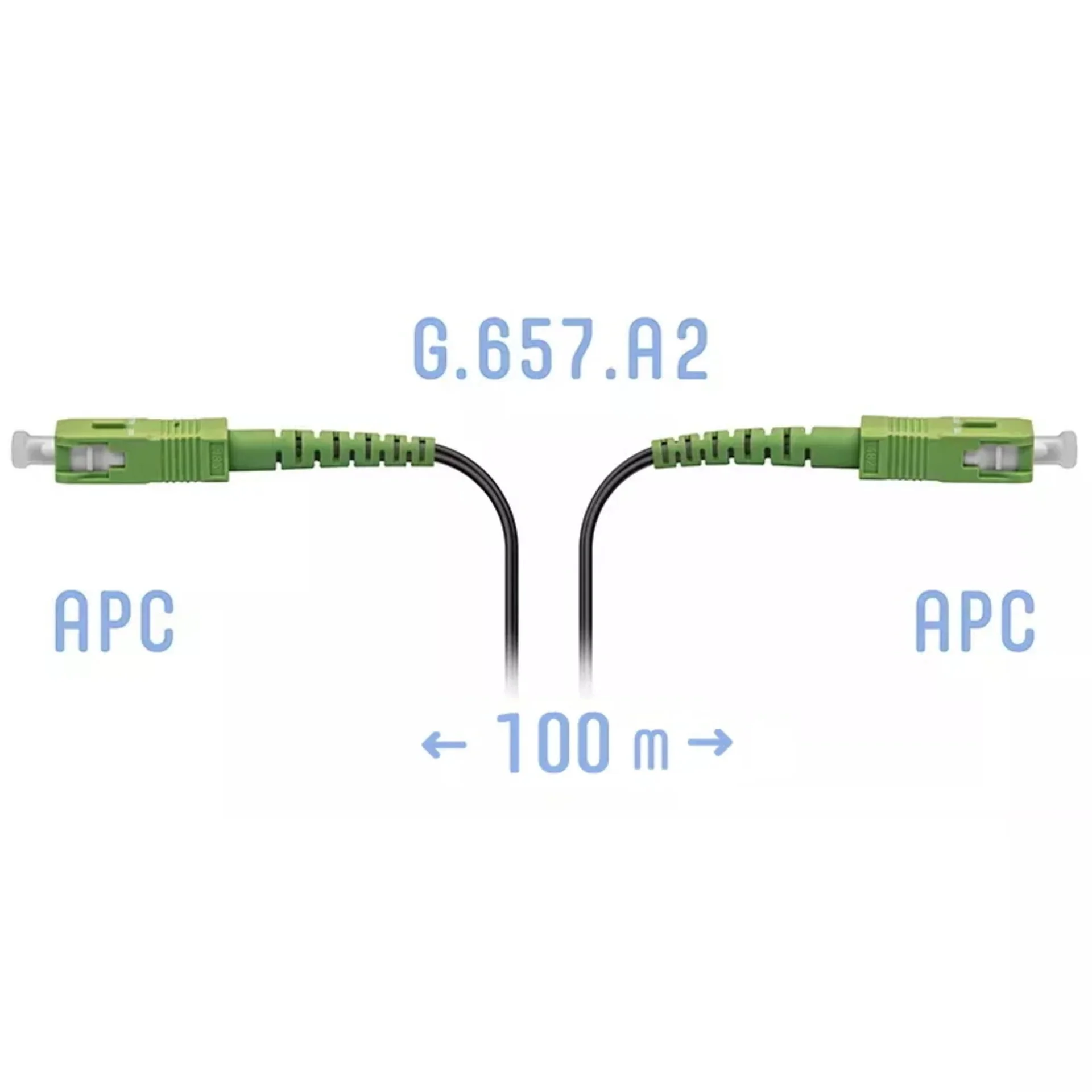 Патчкорд оптический FTTH SC/APC, кабель 604-04-01, 100 метров