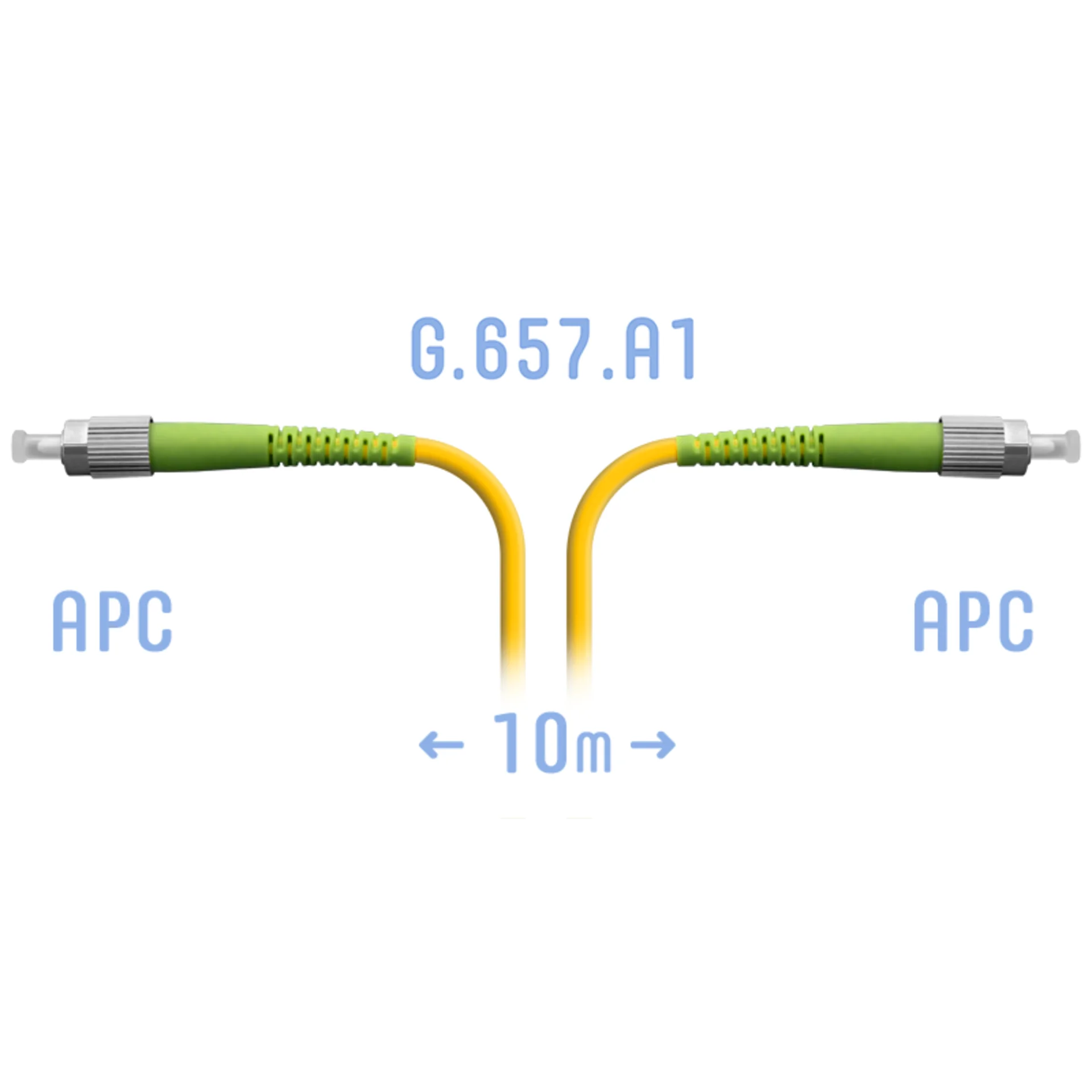 Патчкорд оптический FC/APC SM G.657.A1 10 метров