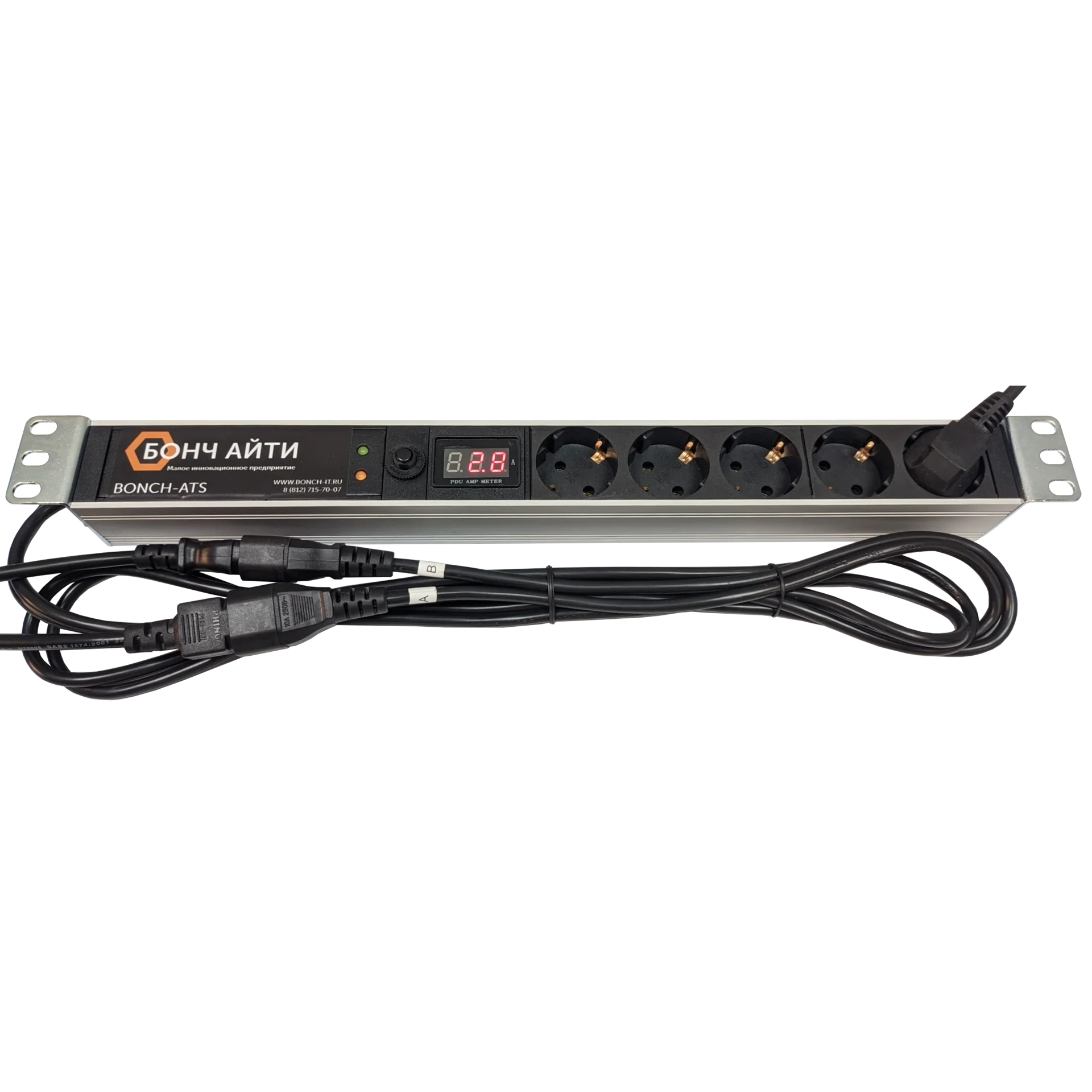 Блок розеток с АВР BONCH-ATS/PDU 8A-5S-Am-C14/C14