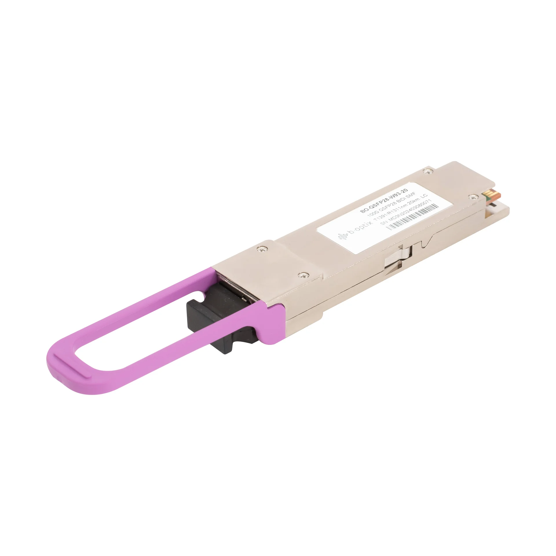 Модуль B-OptiX, QSFP28 100GBASE, BiDi, 1291нм, разъем LC дальность до 20км