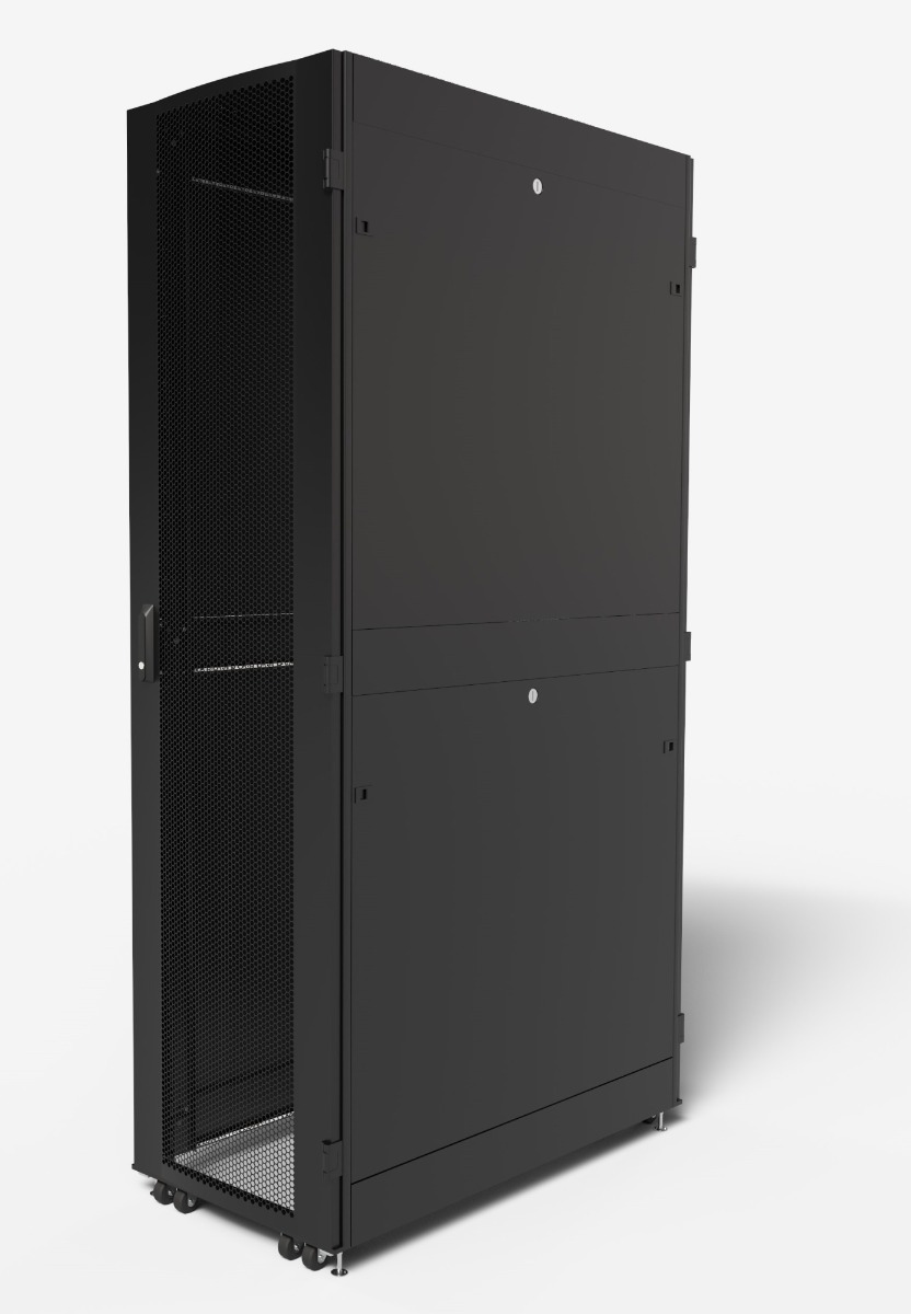 Шкаф напольный серверный серия PRO МИКсистем 19" 42U 600*1070 перфорация 2 створки/перфорация