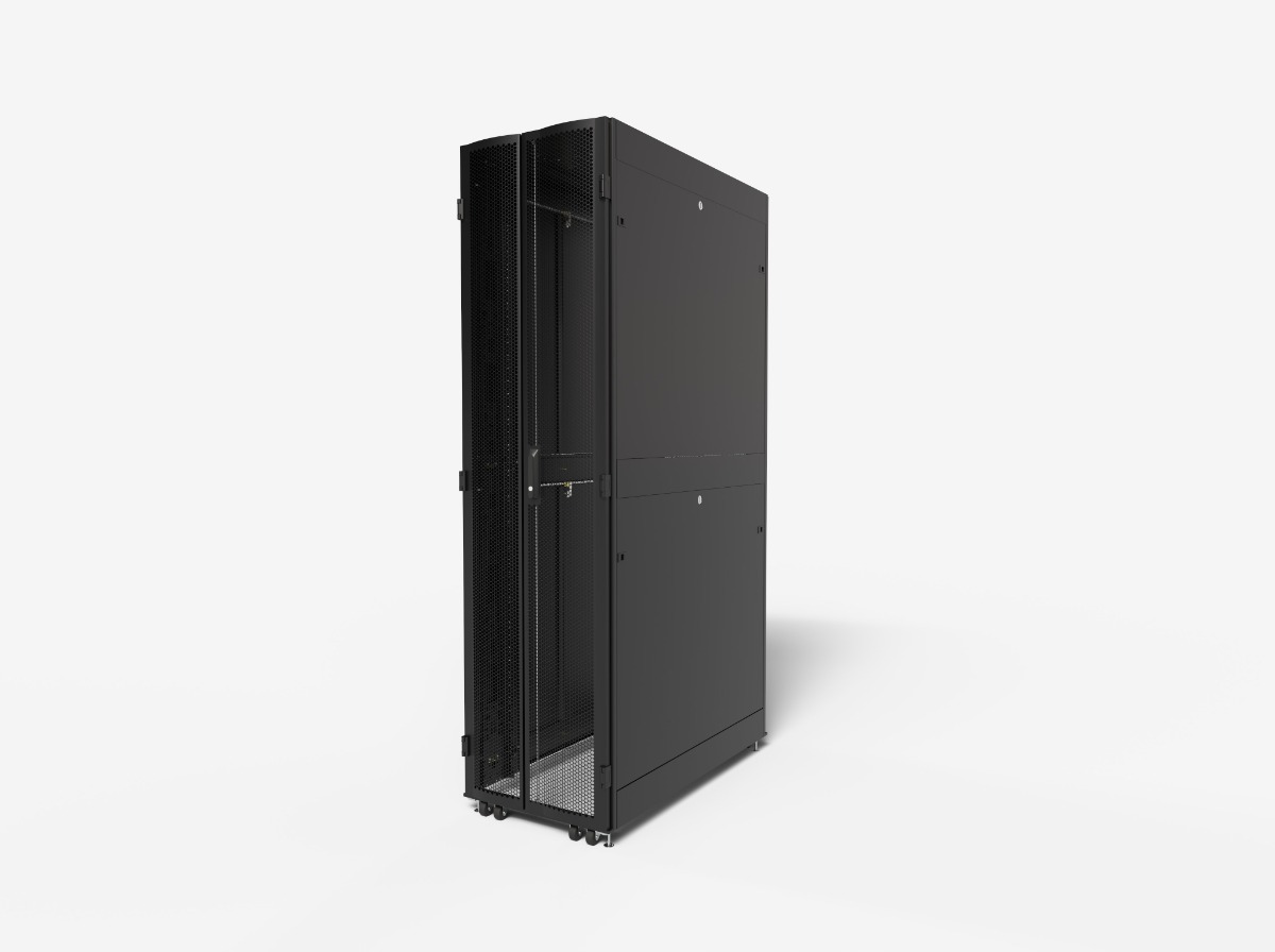 Шкаф напольный серверный серия PRO МИКсистем 19" 42U 600*1070 перфорация 2 створки/перфорация