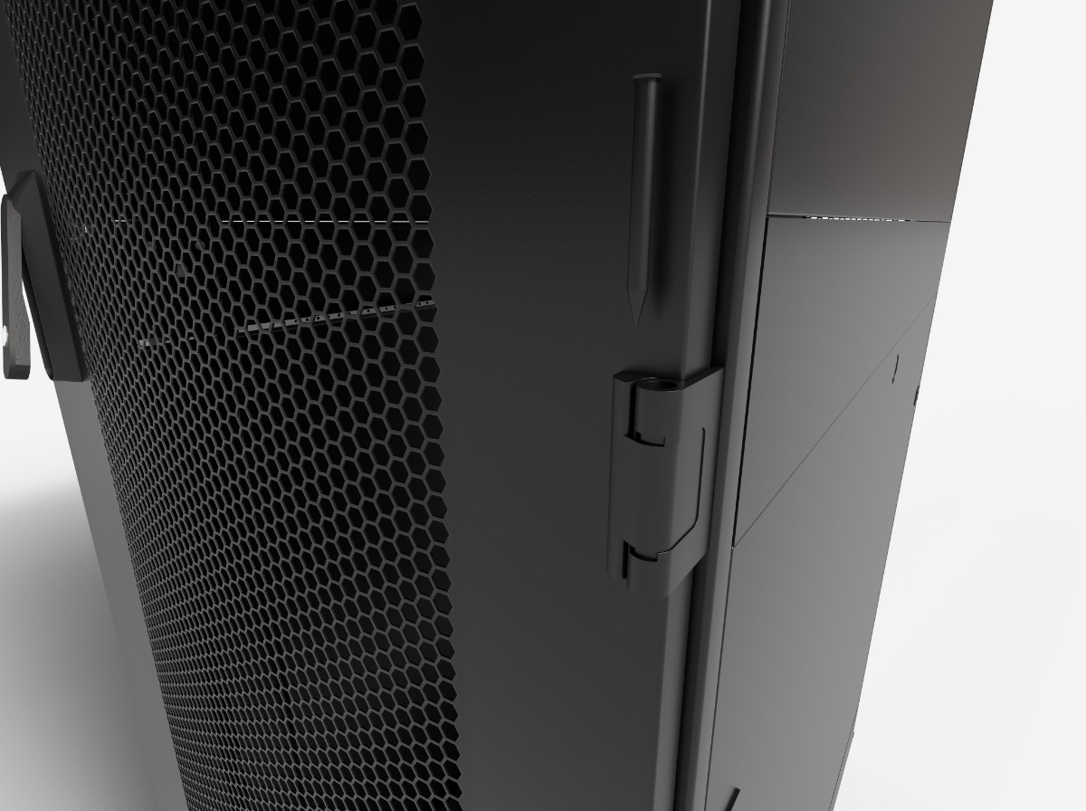 Шкаф напольный серверный серия PRO МИКсистем 19" 42U 600*1070 перфорация 2 створки/перфорация