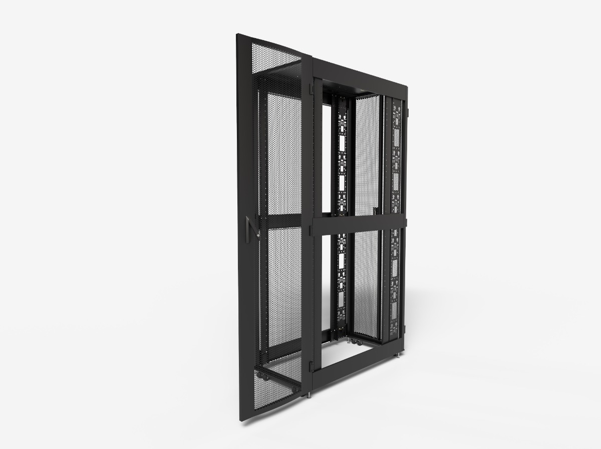 Шкаф напольный серверный серия PRO МИКсистем 19" 42U 600*1070 перфорация 2 створки/перфорация