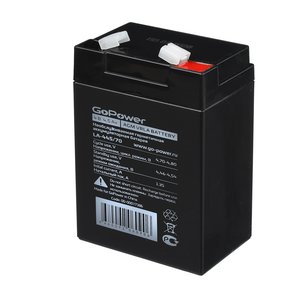Аккумулятор свинцово-кислотный GoPower LA-445/70 4V 4.5Ah клеммы T1/ F1 (1/20)