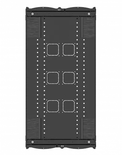 Шкаф напольный серверный серия PRO МИКсистем 19" 42U 600*1070 перфорация 2 створки/перфорация