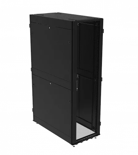 Шкаф напольный серверный серия PRO МИКсистем 19" 42U 600*1200 перфорация 2 створки/перфорация