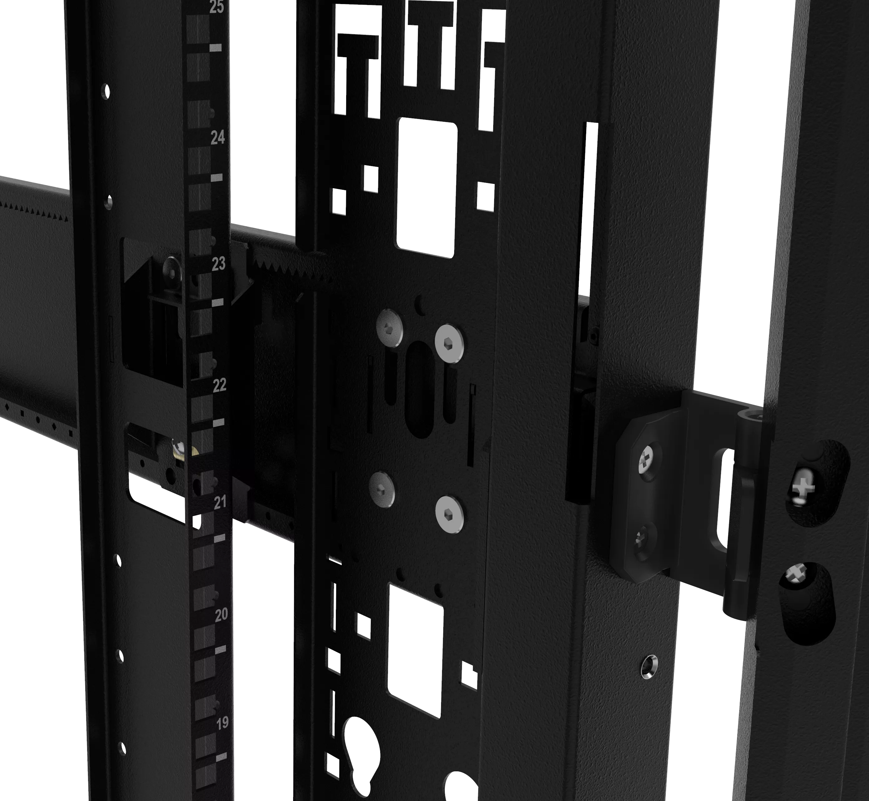 Шкаф напольный серверный серия PRO МИКсистем 19" 42U 600*1200 перфорация 2 створки/перфорация