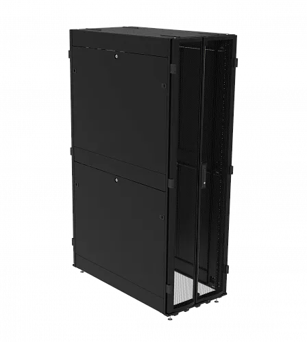 Шкаф напольный серверный серия PRO МИКсистем 19" 42U 600*1070 перфорация 2 створки/перфорация 2 створки