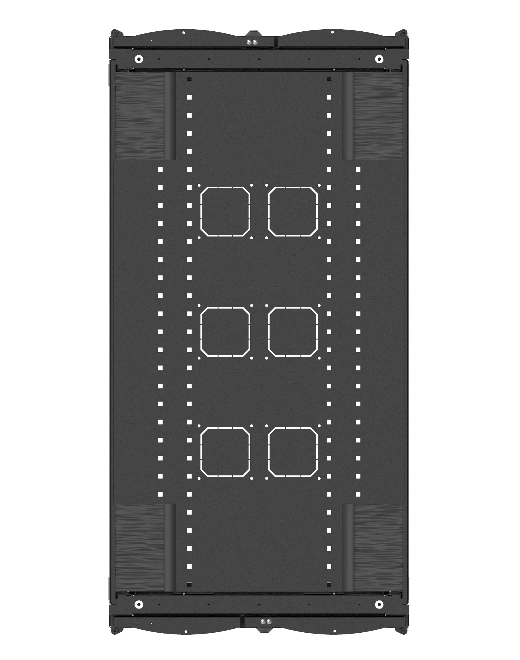 Шкаф напольный серверный серия PRO МИКсистем 19" 48U 600*1200 перфорация 2 створки/перфорация 2 створки