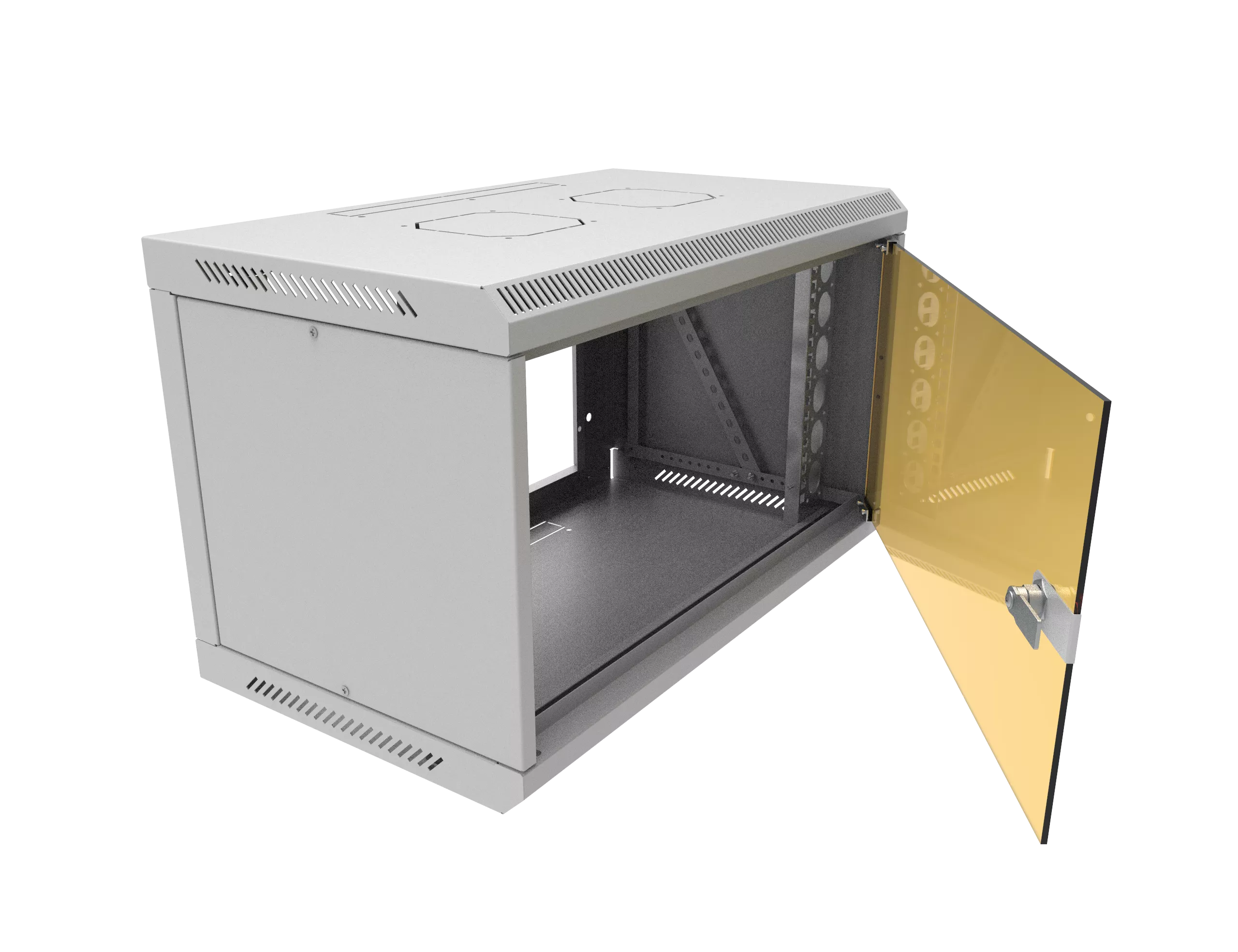 Шкаф телекоммуникационный настенный разборный МИКсистем 19" Lite 6U 600*350  дверь стекло