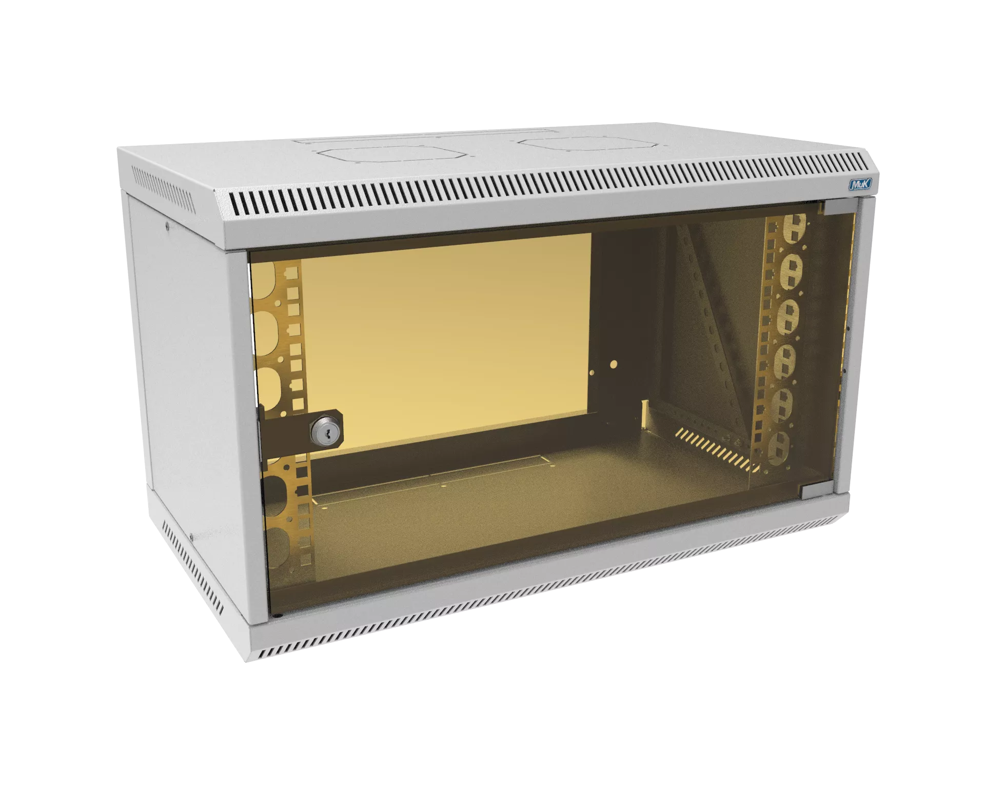 Шкаф телекоммуникационный настенный разборный МИКсистем 19" Lite 6U 600*600 дверь стекло