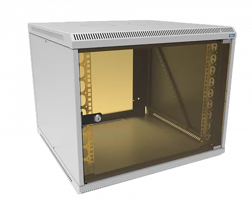 Шкаф телекоммуникационный настенный разборный МИКсистем 19" Lite 9U 600*600 дверь стекло