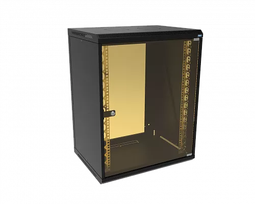 Шкаф телекоммуникационный настенный разборный МИКсистем 19" Lite 15U  600*450 дверь стекло