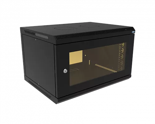 Шкаф телекоммуникационный настенный разборный МИКсистем 19" Basis 6U 600*450  дверь стекло