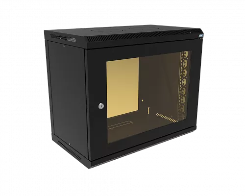 Шкаф телекоммуникационный настенный разборный МИКсистем 19" Basis 9U 600*350 дверь стекло