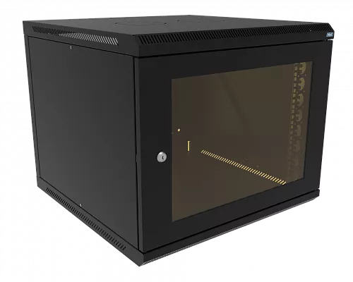 Шкаф телекоммуникационный настенный разборный МИКсистем 19" Basis 9U 600*600 дверь стекло