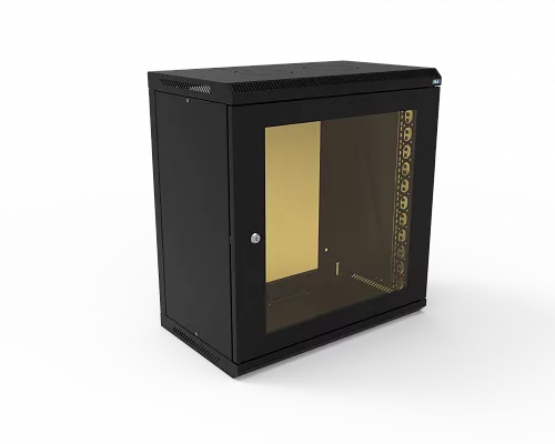 Шкаф телекоммуникационный настенный разборный МИКсистем 19" Basis 12U 600*350 дверь стекло