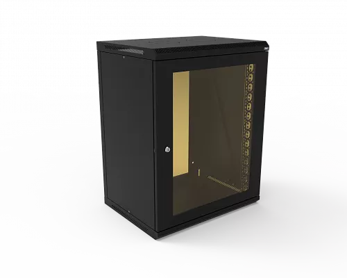 Шкаф телекоммуникационный настенный разборный МИКсистем 19" Basis 15U  600*450 дверь стекло