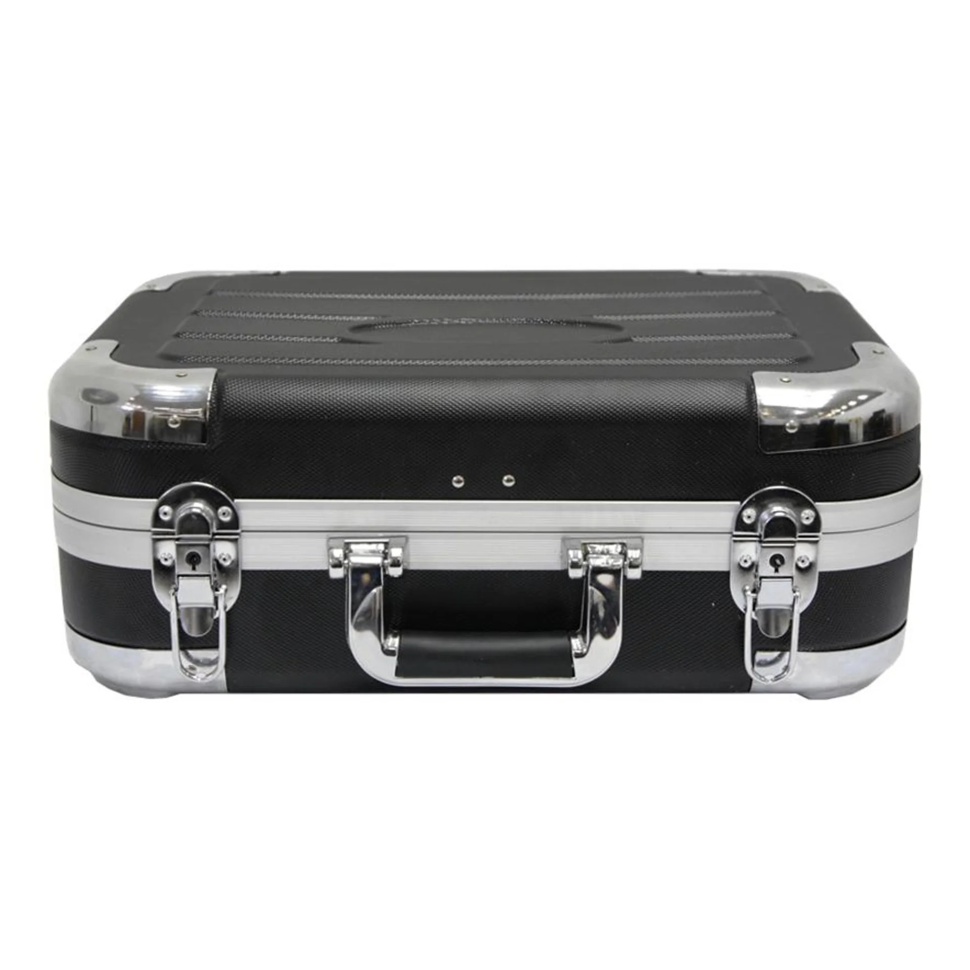 Кейс для инструментов с алюминиевым каркасом и перегородкой (черный)