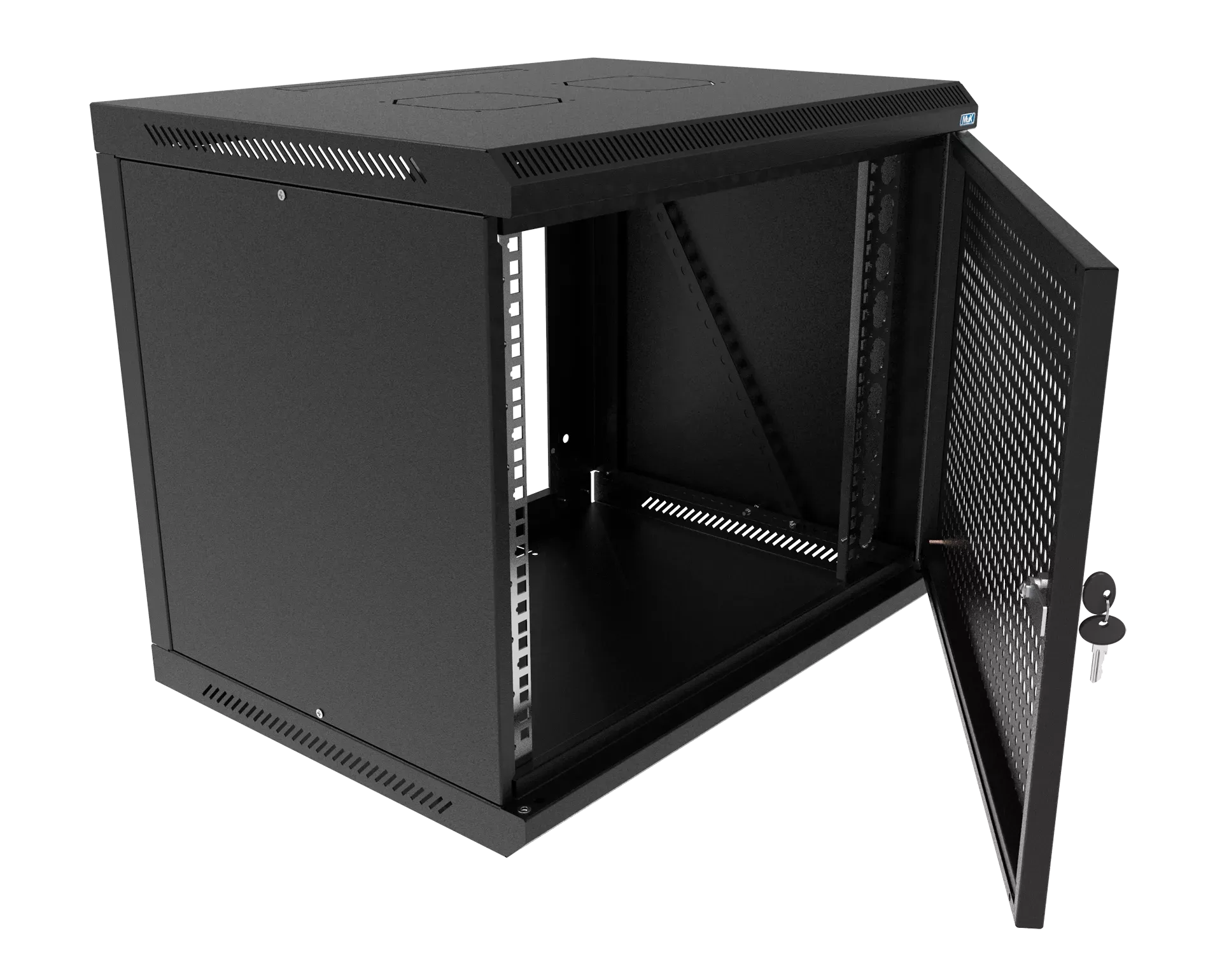 Шкаф телекоммуникационный настенный разборный МИКсистем 19" Basis 9U 600*450 дверь перфорация