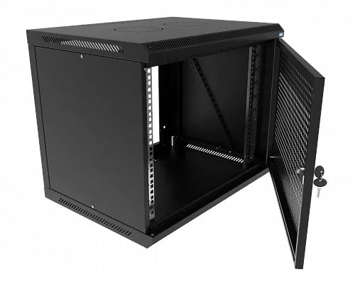 Шкаф телекоммуникационный настенный разборный МИКсистем 19" Basis 12U 600*450 дверь перфорация