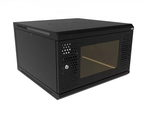 Шкаф телекоммуникационный настенный разборный МИКсистем 19" Basis 6U 600*600 дверь перфорация+стекло