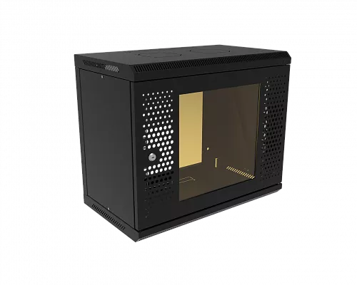 Шкаф телекоммуникационный настенный разборный МИКсистем 19" Basis 9U 600*350 дверь перфорация+стекло