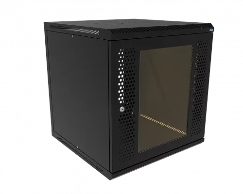 Шкаф телекоммуникационный настенный разборный МИКсистем 19" Basis 12U 600*600 дверь перфорация+стекло