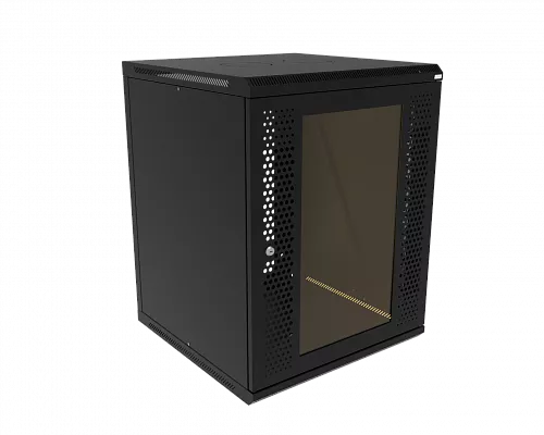 Шкаф телекоммуникационный настенный разборный МИКсистем 19" Basis 15U 600*600 дверь перфорация+стекло