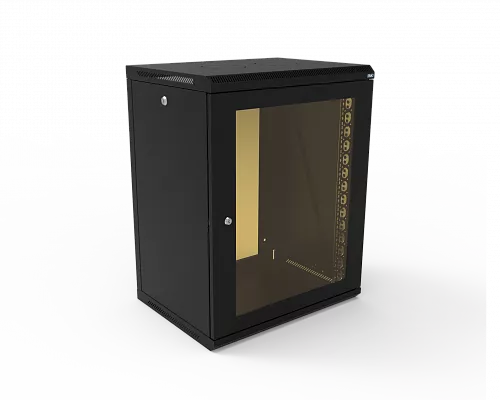 Шкаф телекоммуникационный настенный разборный МИКсистем 19" Keys 15U  600*450 дверь стекло