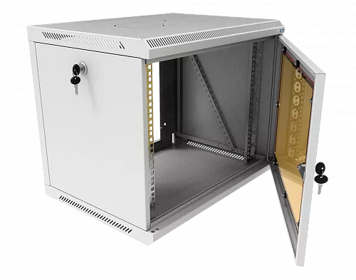 Шкаф телекоммуникационный настенный разборный МИКсистем 19" Keys 15U 600*600 дверь стекло