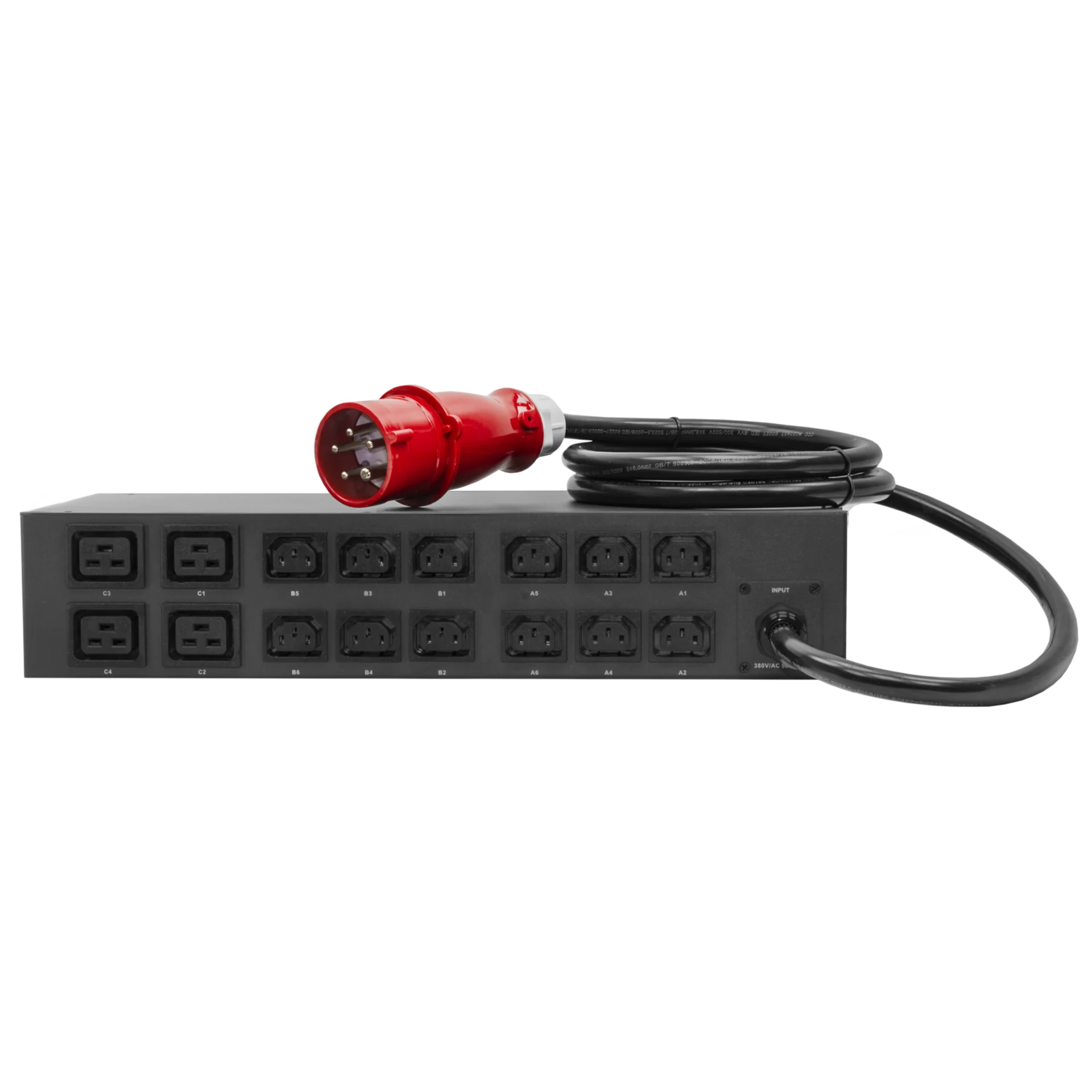 Управляемый блок розеток Tesla Power серии PRO 16 розеток, 3 фазный