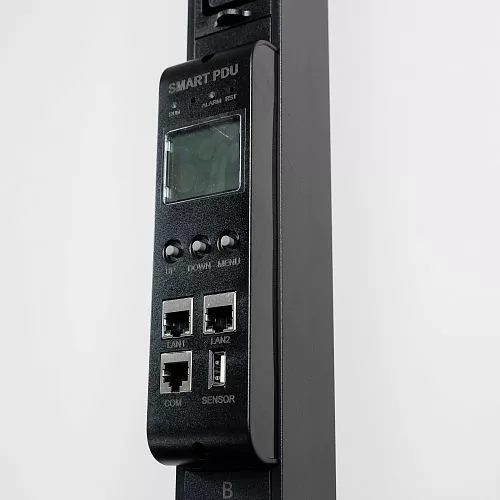 MIK-2G-0U-32A-400-36-C13(LC)-6-C19(LC)-IEC309-32-3-N-М Блок розеток вертик с мониторингом МИКсистем