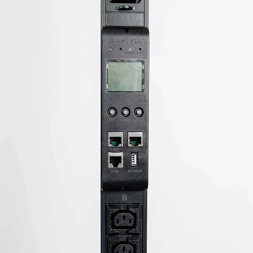 MIK-2G-0U-16A-400-36-C13(LC)-6-C19(LC)-IEC309-16-3-N-М Блок розеток вертик с мониторингом МИКсистем