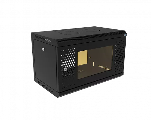 Шкаф телекоммуникационный настенный разборный МИКсистем 19" Keys 6U 600*350  дверь перфорация+стекло
