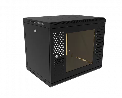 Шкаф телекоммуникационный настенный разборный МИКсистем 19" Keys 9U 600*450 дверь перфорация+стекло