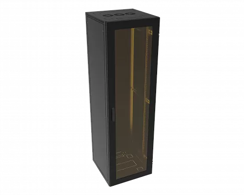 Шкаф телекоммуникационный напольный МИКсистем 19" серия ECO+ 27U 600*600 дверь стекло