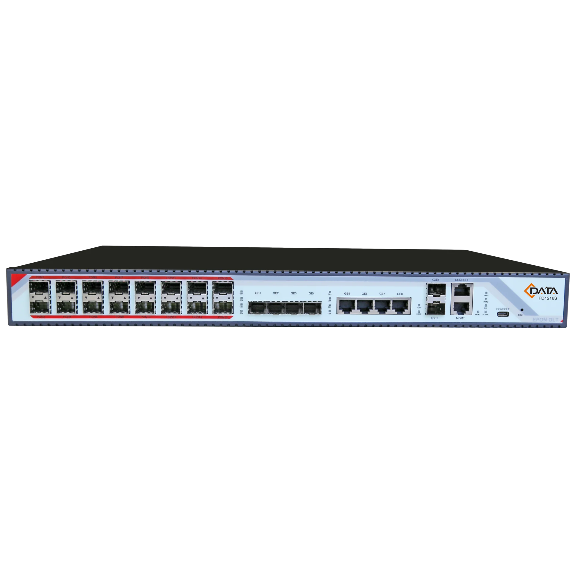 OLT C-DATA FD1216S-R1 с 16 портами GEPON (SFP), 4хSFP, 4хRJ-45, 2хSFP+, 2 БП АC