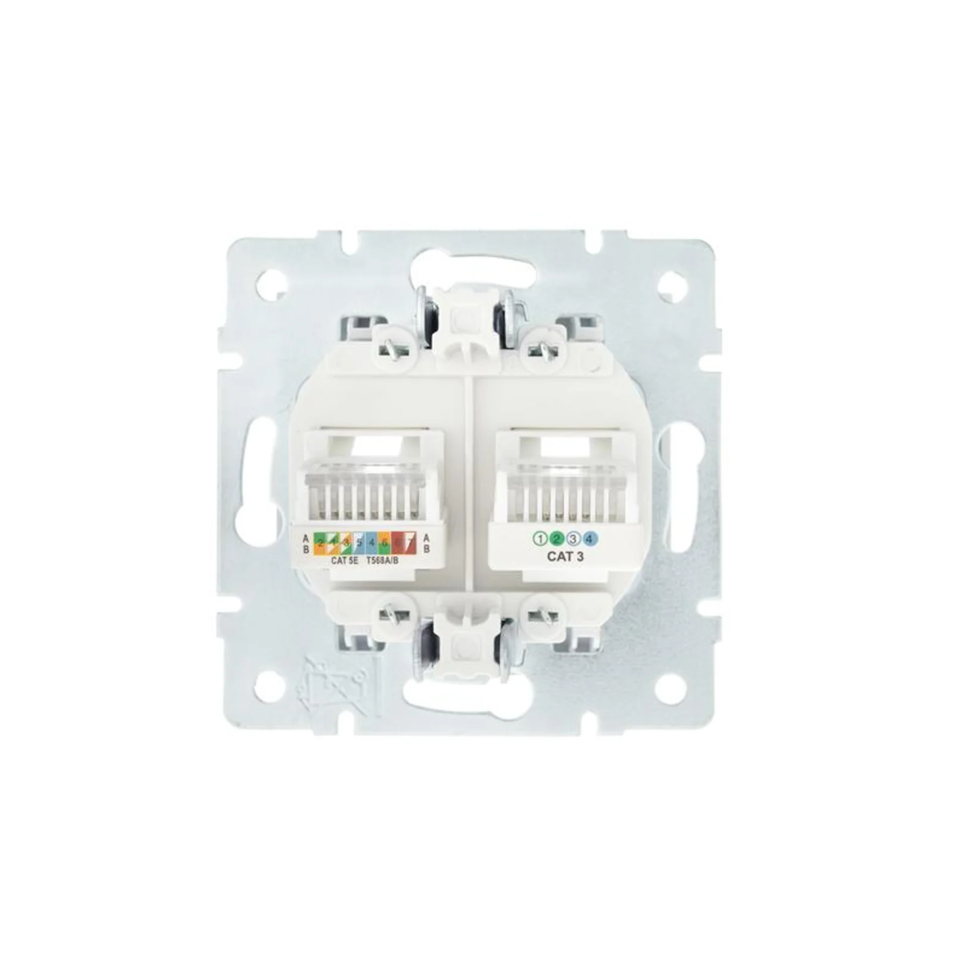 Розетка компьютерная + телефонная 1-м СП Vesna механизм бел. LEZARD 742-0288-143