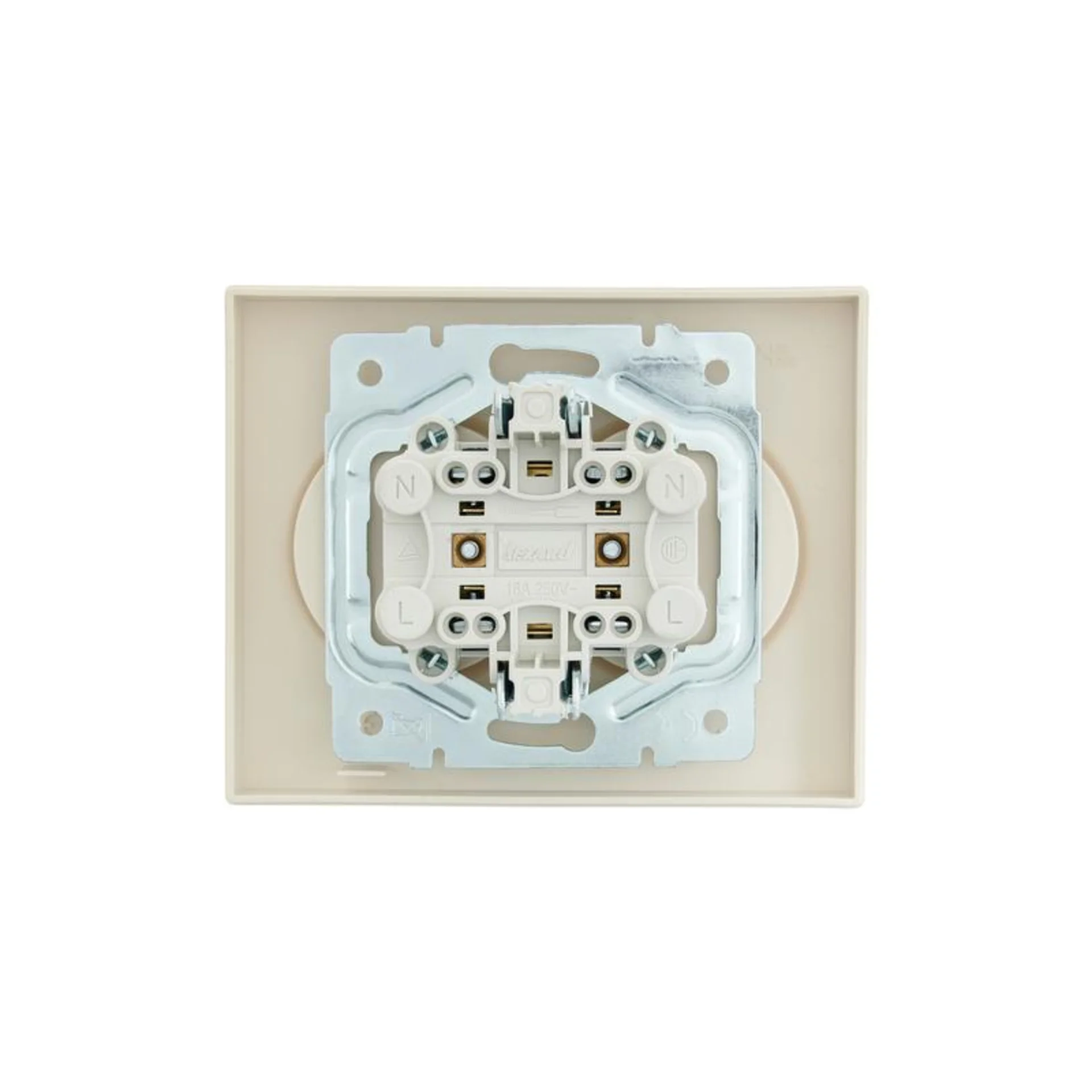 Розетка 2-м СП VESNA без заземл. ПБТ кремов. LEZARD 742-0300-128B