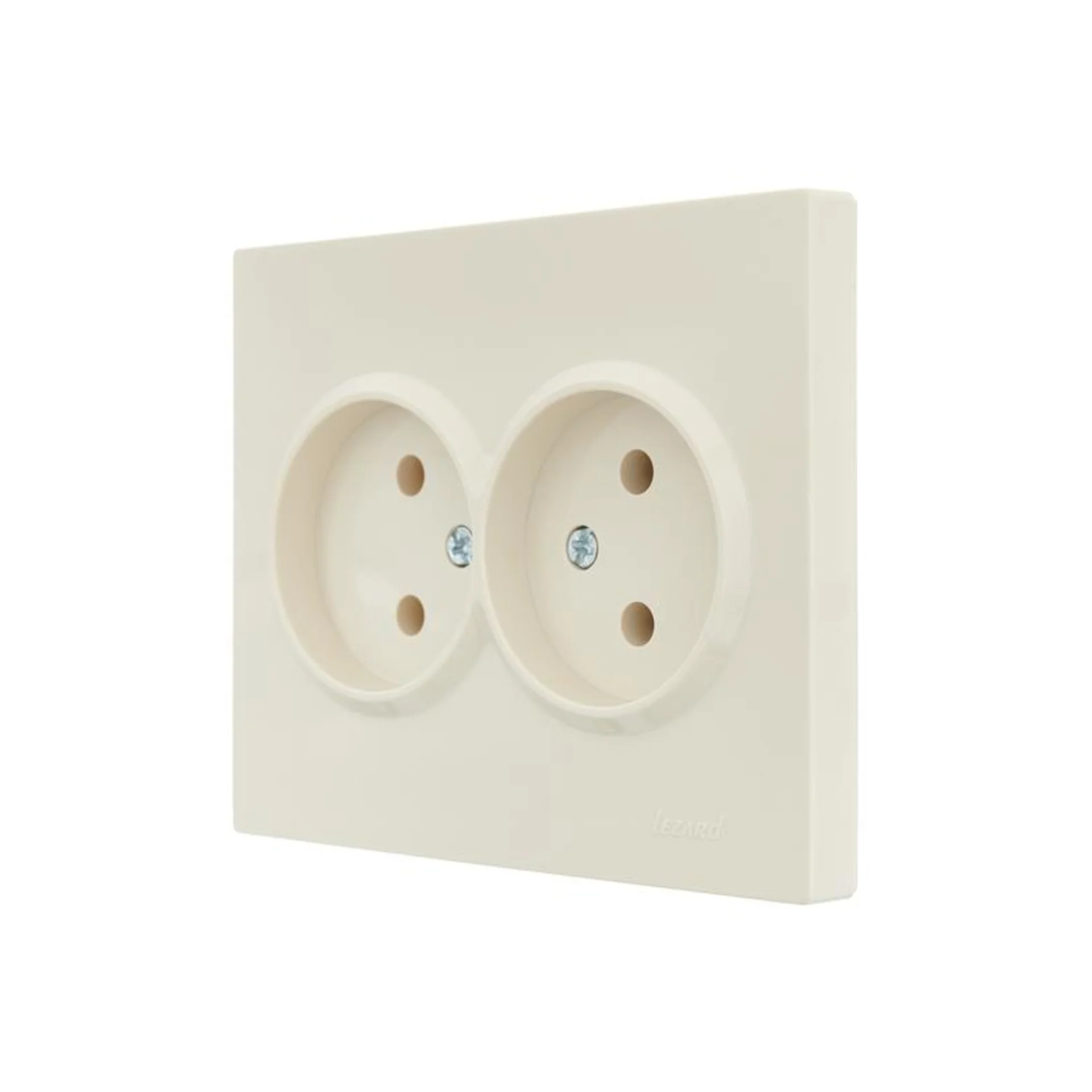Розетка 2-м СП VESNA без заземл. ПБТ кремов. LEZARD 742-0300-128B