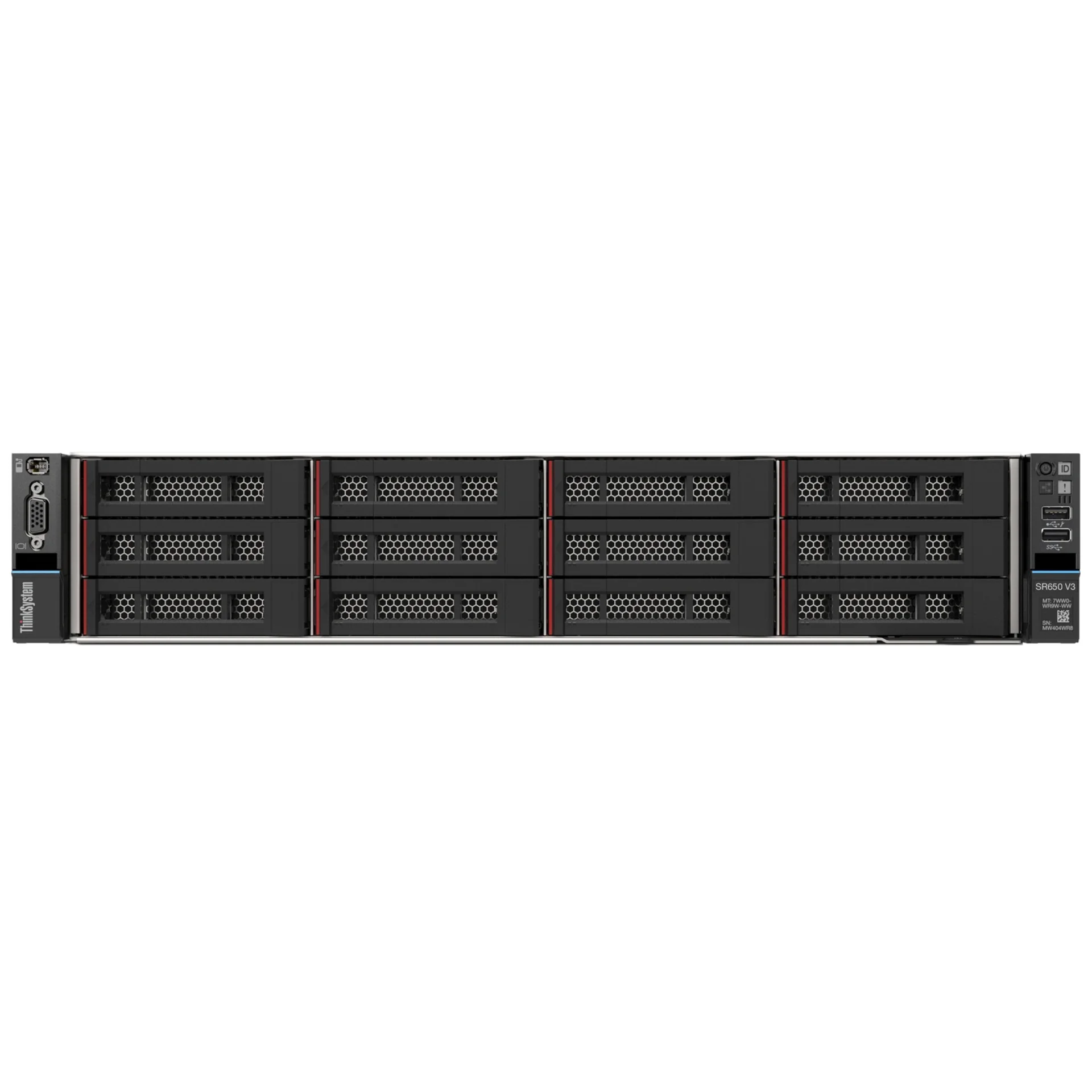 Сервер Lenovo ThinkSystem SR650 V3, 2U, 12x3.5, 2x4410T, 8x32GB DDR5, 940-16i 4GB, BBU, 2x960GB SSD SAS, 2x960GB SSD NVME, M,2 Adapter, 2x480GB SSD M.