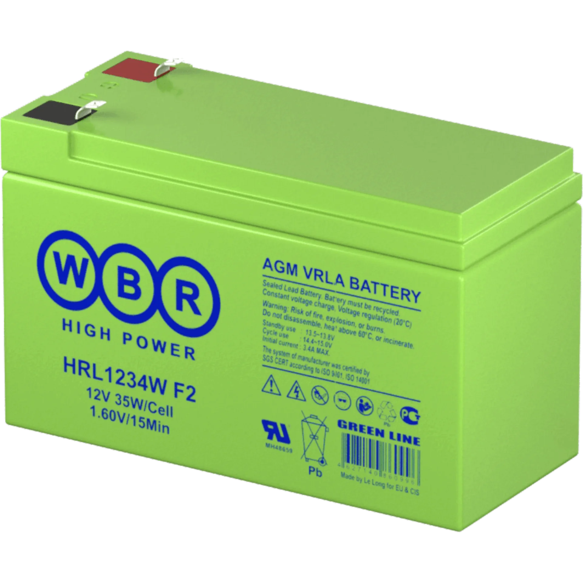 Батарея аккумуляторная WBR HRL1234W F2