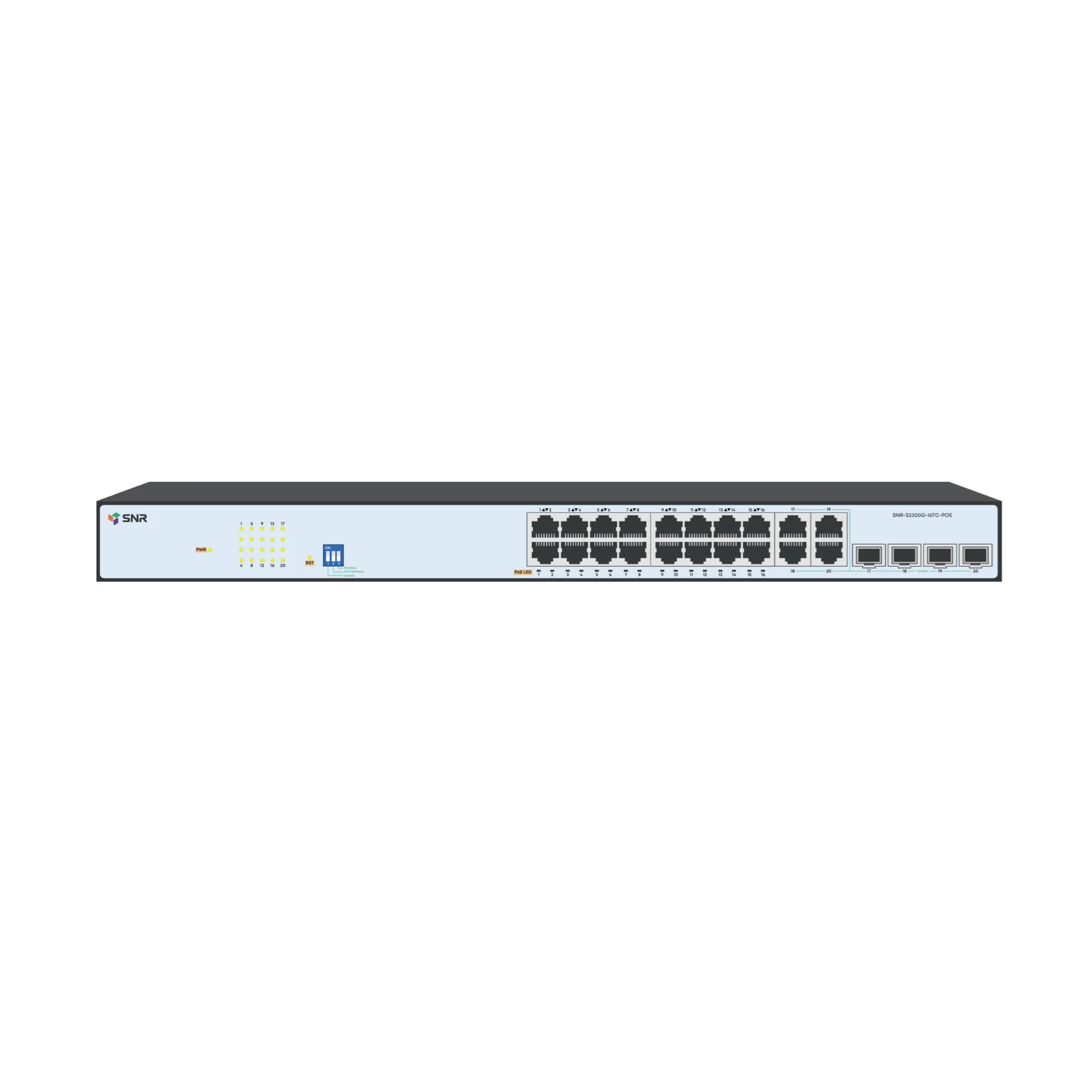 Управляемый Web Smart PoE коммутатор уровня 2 SNR-S2300G-16TC-POE
