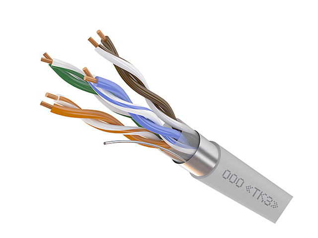 Кабель высокочастотный парной скрутки F/UTP Cat 5e PVC 4x2x0,52