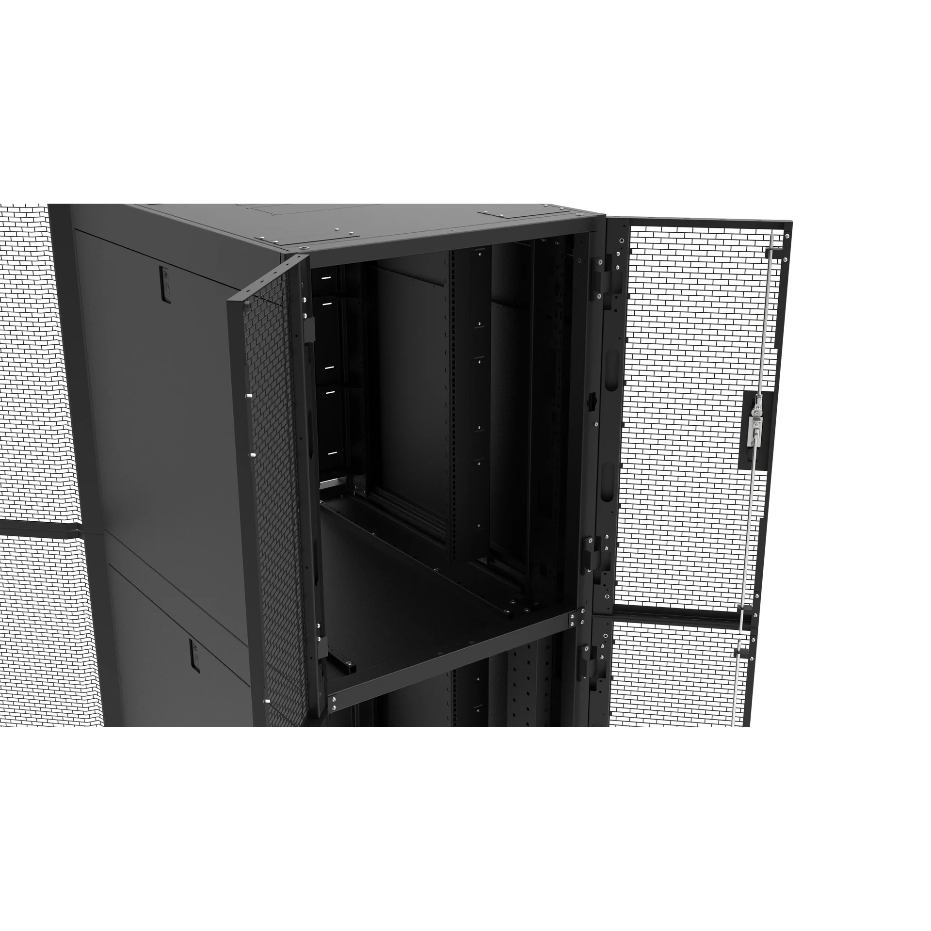 Напольный двухсекционный серверный шкаф Metal Box 42U 800х1200 (Выставочный образец)