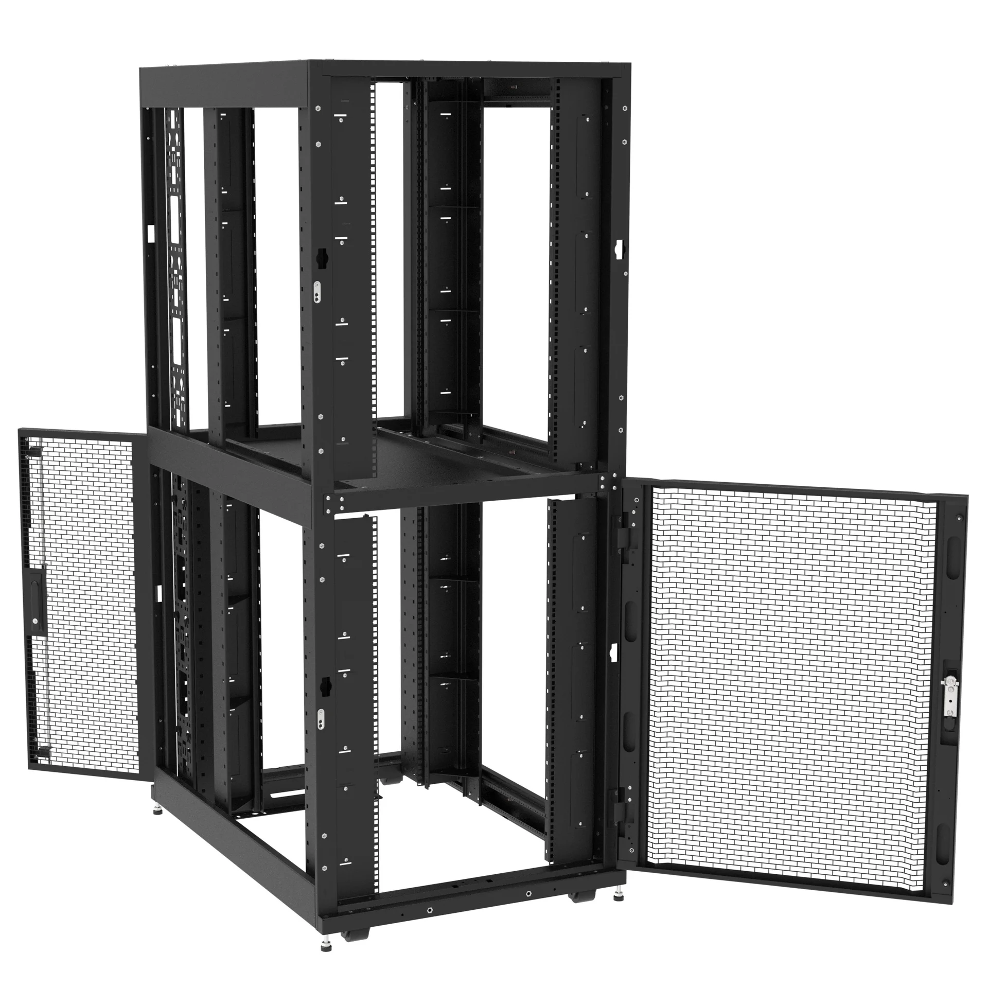 Напольный двухсекционный серверный шкаф Metal Box 42U 800х1200 (Выставочный образец)